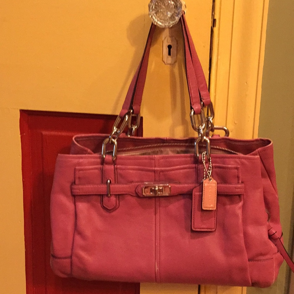 Coach Chelsea Leather Jayden Satchel- dusty rose